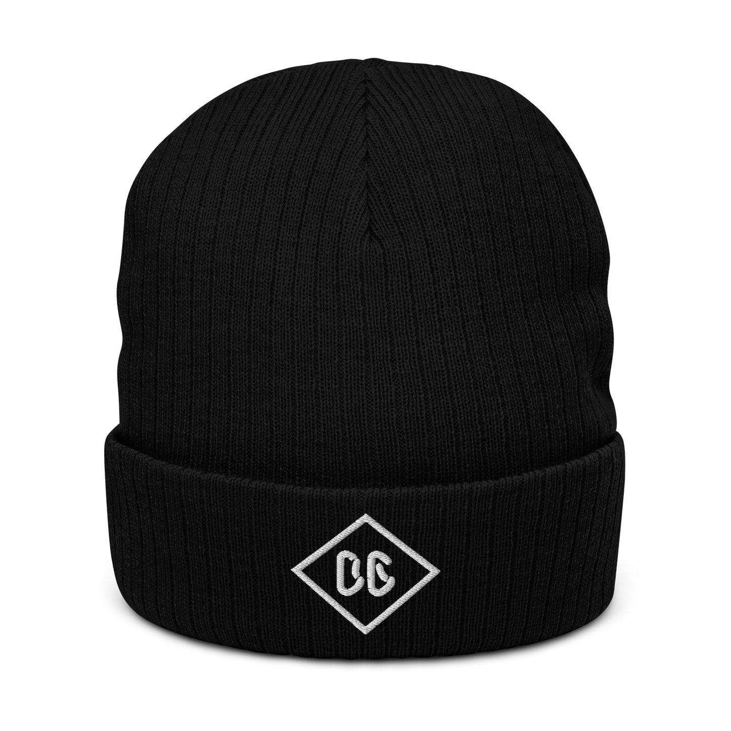 White Logo Bent Gate Beanie